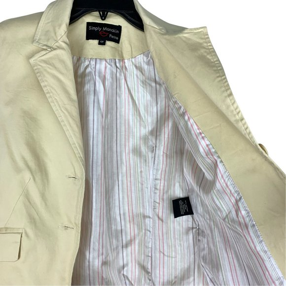 2/$25 - VINTAGE 90s Yellow Buttoned Blazer by Simply Manakin - Picture 6 of 10